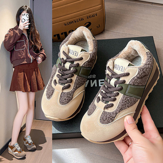 Damen Sneakers mit kuscheligem Futter und sportlichem Design EB
