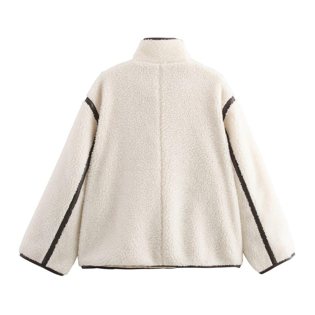 Damen fleecegefütterte Übergangsjacke mit hohem Kragen und praktischen Taschen EB