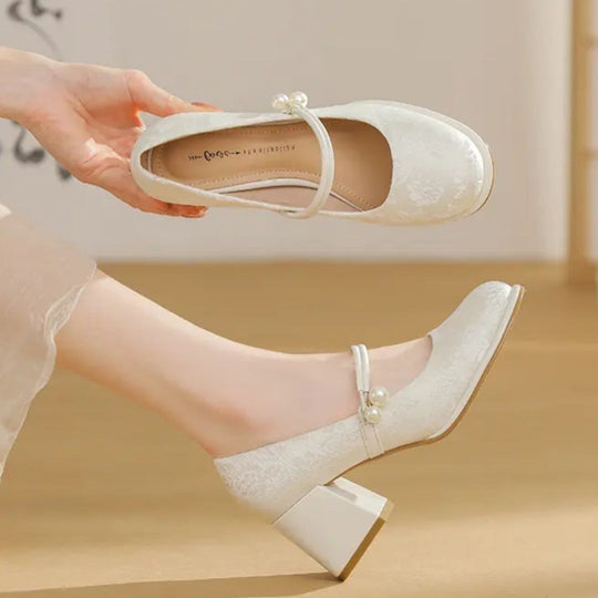 Damen Elegante Ballerinas mit verstellbarem Riemen EB