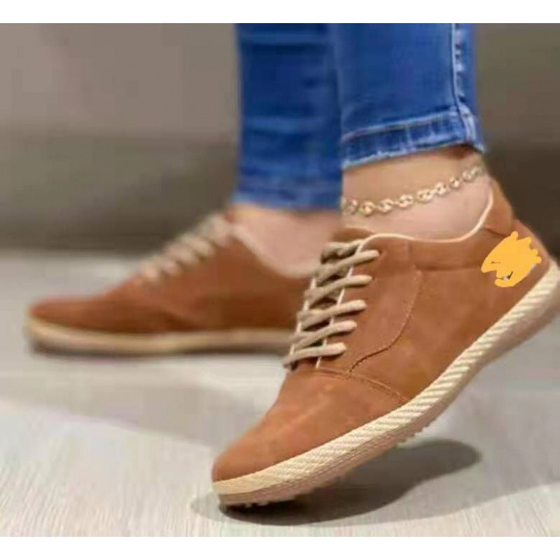 Damen Bequeme Sneakers mit lässiger Lederrand EB
