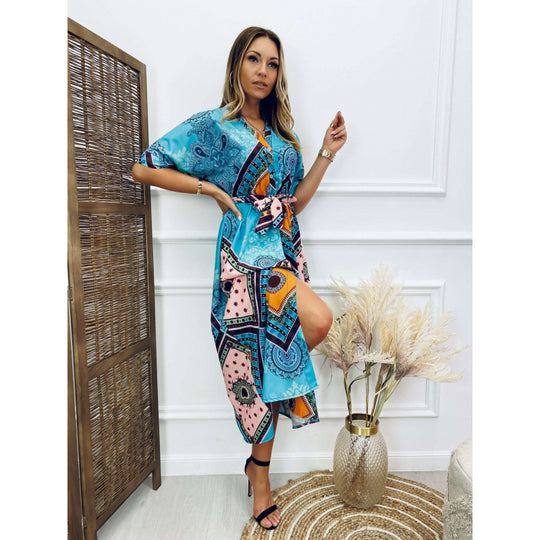 Damen Bohemian Wickelkleid EB