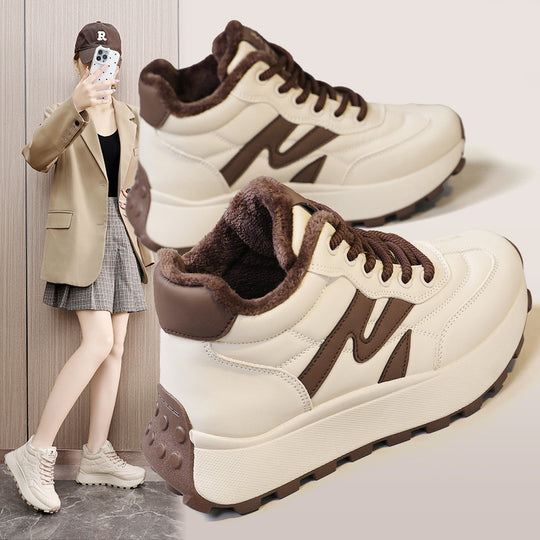 Damen Hohe Schnürstiefel mit kuscheligem Innenfutter EB