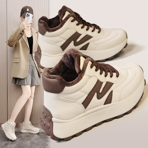 Damen Hohe Schnürstiefel mit kuscheligem Innenfutter EB