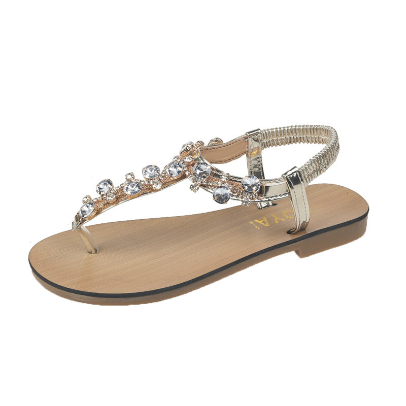 Damen elegantes Zehentrenner-Design mit funkelnden Strass-Akzenten EB