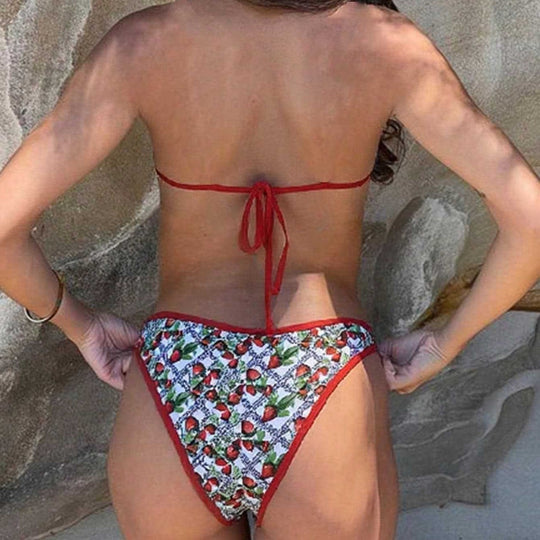 Damen Triangel-Bikini mit Rüschendetails EB