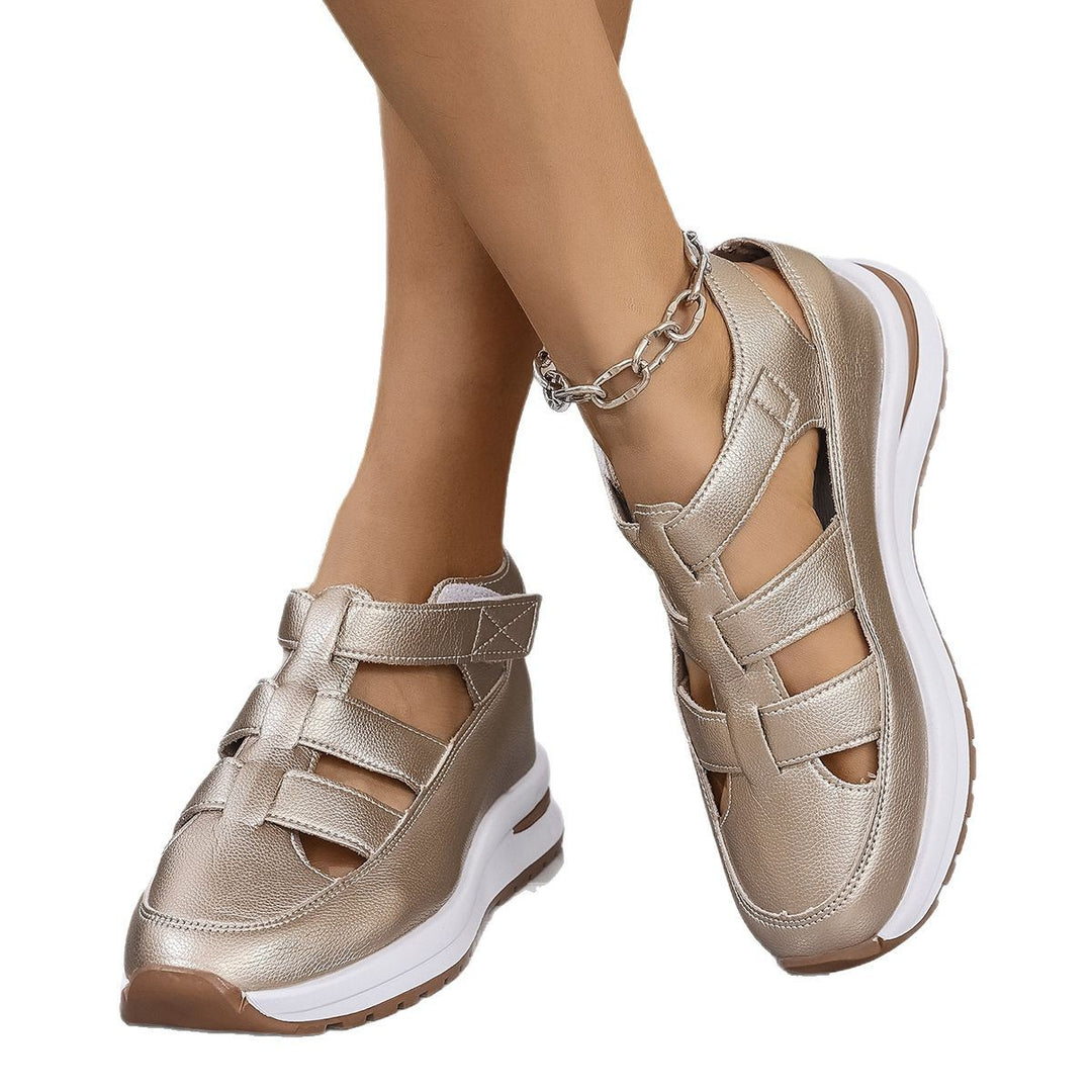 Damen Sportliche Keilsandalen mit atmungsaktiver Konstruktion und rutschfester Sohle EB