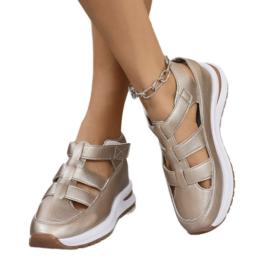 Damen Sportliche Keilsandalen mit atmungsaktiver Konstruktion und rutschfester Sohle EB