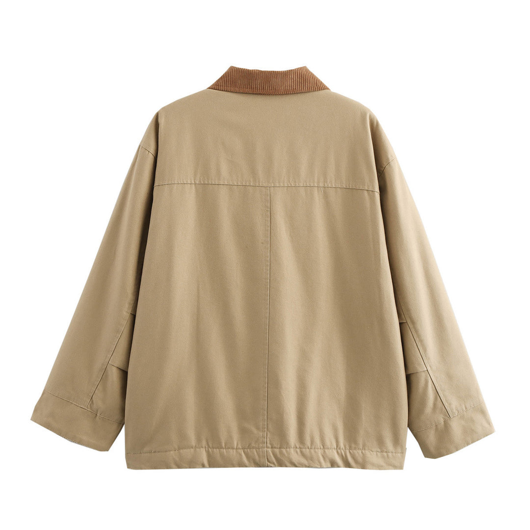 Damen Übergangsjacke mit klassischem Stehkragen und praktischen aufgesetzten Taschen EB