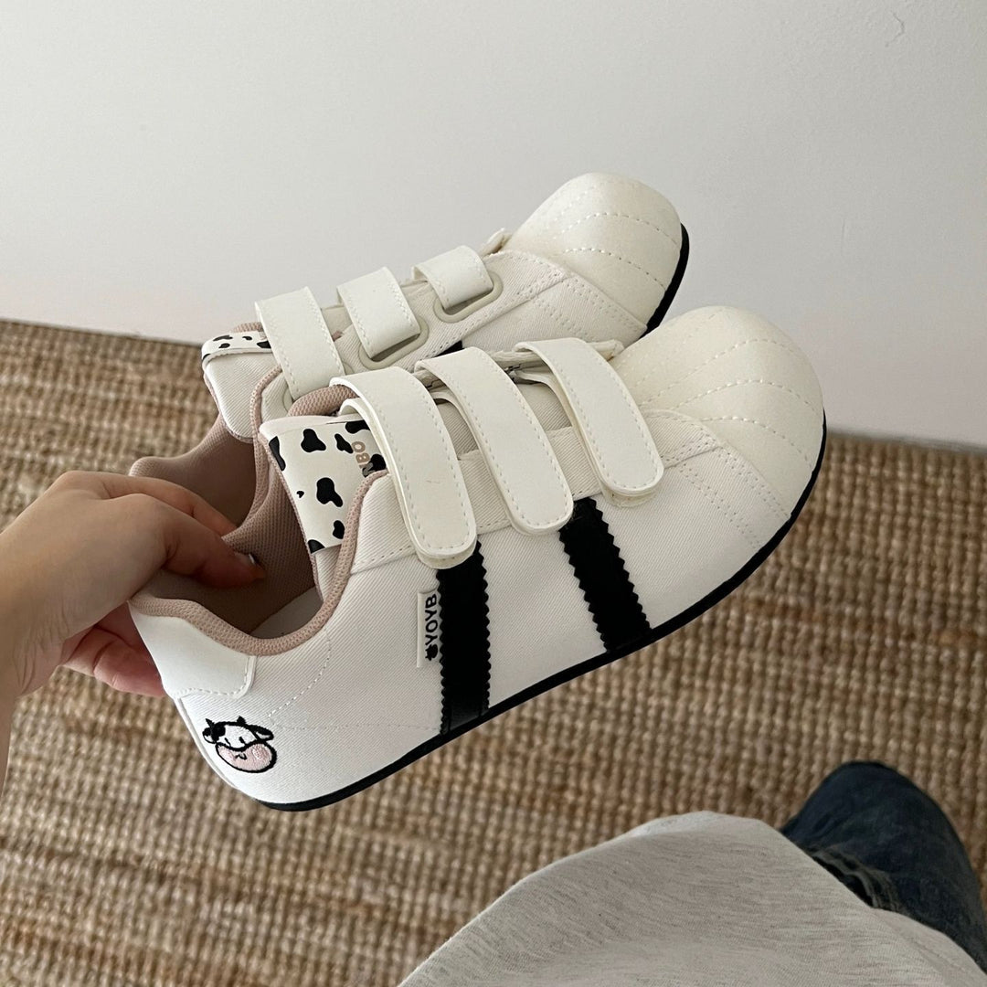 Damen Sneakers mit praktischen Klettverschlüssen und lustigen Tiermotiven EB