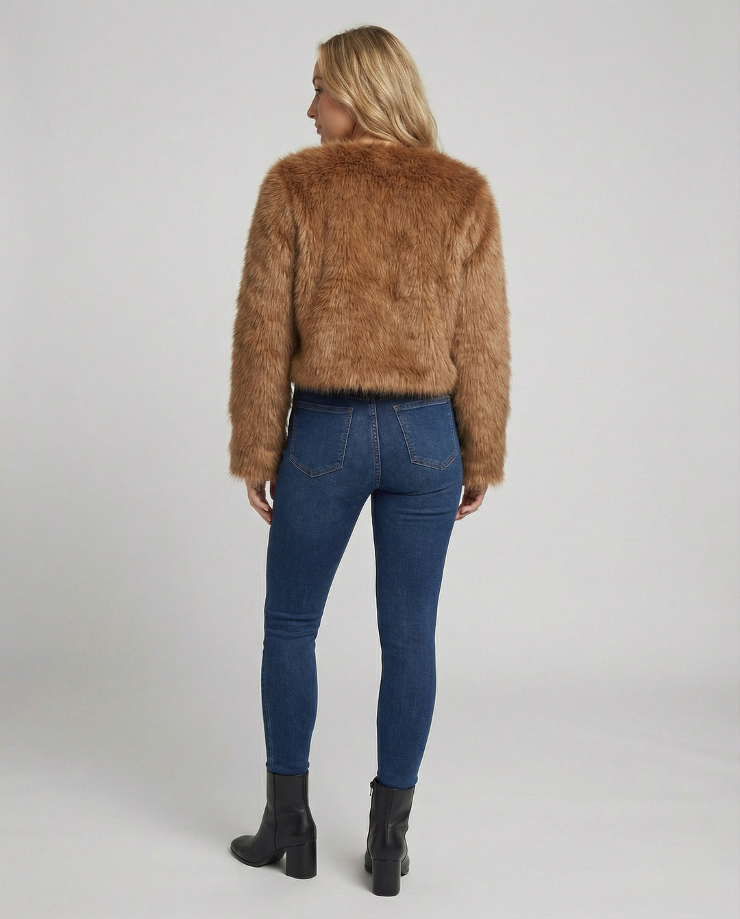 Damen Flauschige Kurzjacke EB