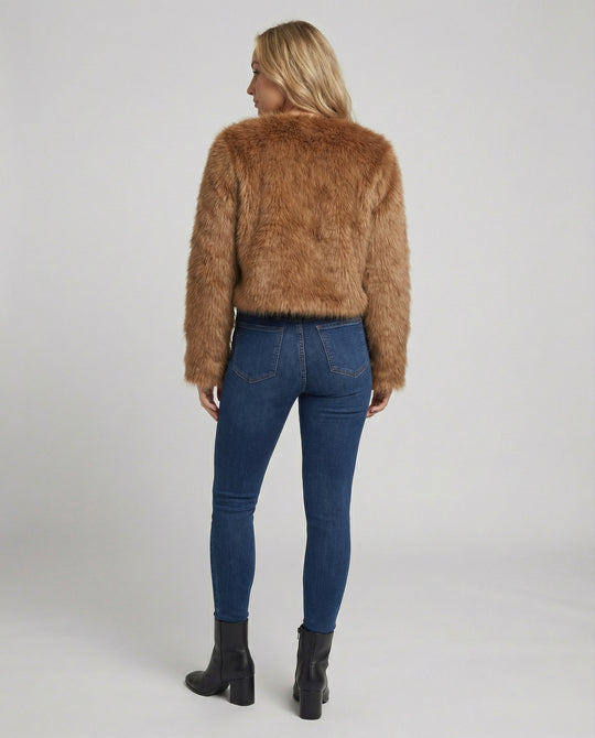 Damen Flauschige Kurzjacke EB