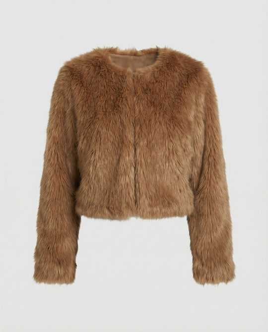 Damen Flauschige Kurzjacke EB