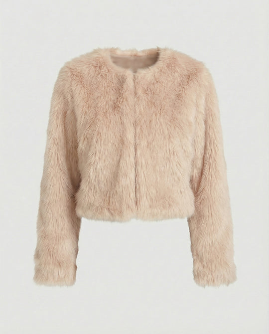 Damen Flauschige Kurzjacke EB