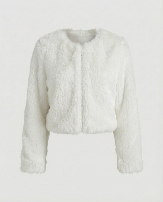 Damen Flauschige Kurzjacke EB