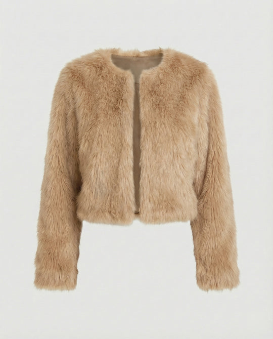 Damen Flauschige Kurzjacke EB