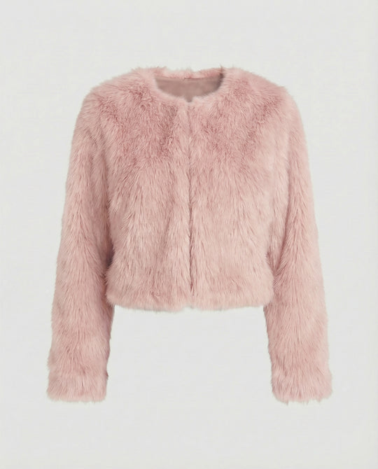 Damen Flauschige Kurzjacke EB