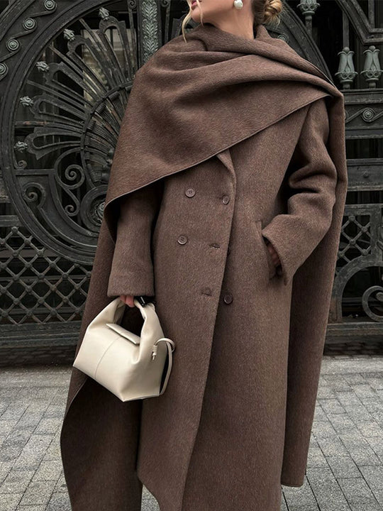Damen eleganter Umhangmantel mit doppelt gefüttertem Design EB
