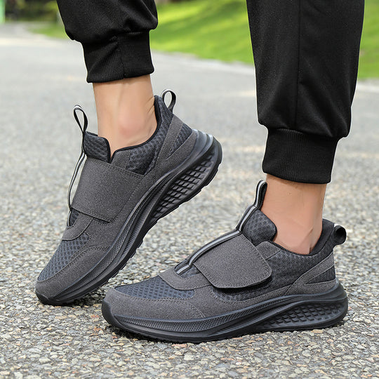 Herren nan urbaner Slip-On-Sneaker mit Klett-Frontverschluss, elastischem Zugsystem und mehrschichtiger Dämpfung EB