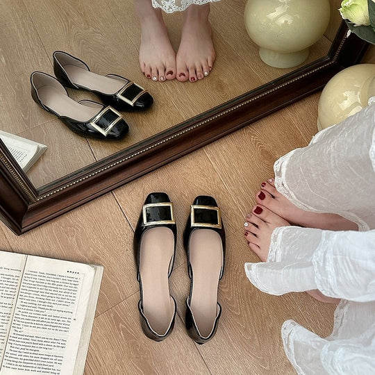 Damen Ballerinas mit elegantem Schnallendesign EB