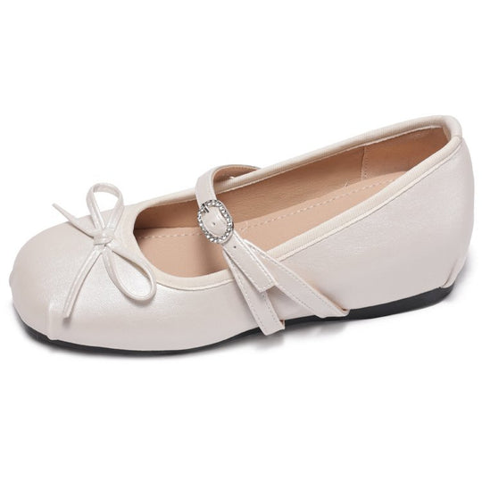 Damen elegante Mary Jane Ballerinas mit modischem Schleifenakzent EB