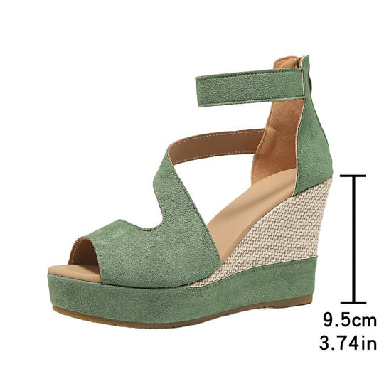 Damen Wedge-Sandalen mit elegantem Schnitt und modischen Riemen EB