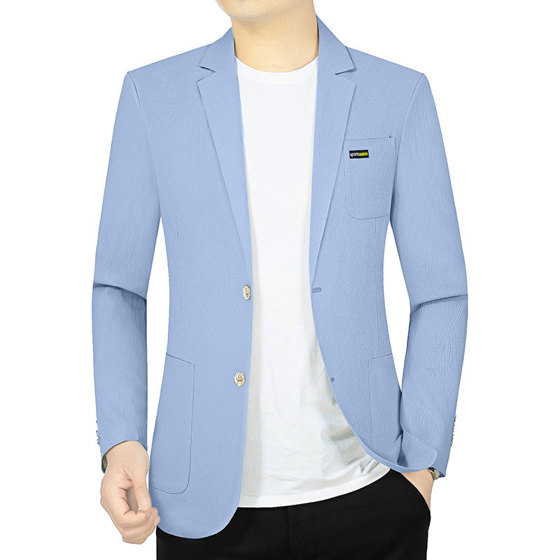 Herren Modernes Stretch Business-Sakko mit schmalem Schnitt und aufgesetzten Taschen EB