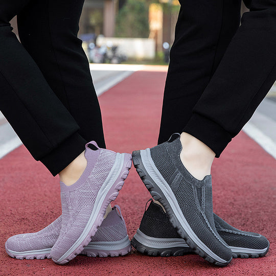 Damen Freizeit-Sneaker mit atmungsaktivem Mesh-Obermaterial und flexiblem Sohlenkomfort EB