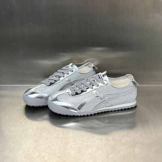 Damen Sportliche Sneakers mit glitzerndem Obermaterial und rutschfester Sohle EB