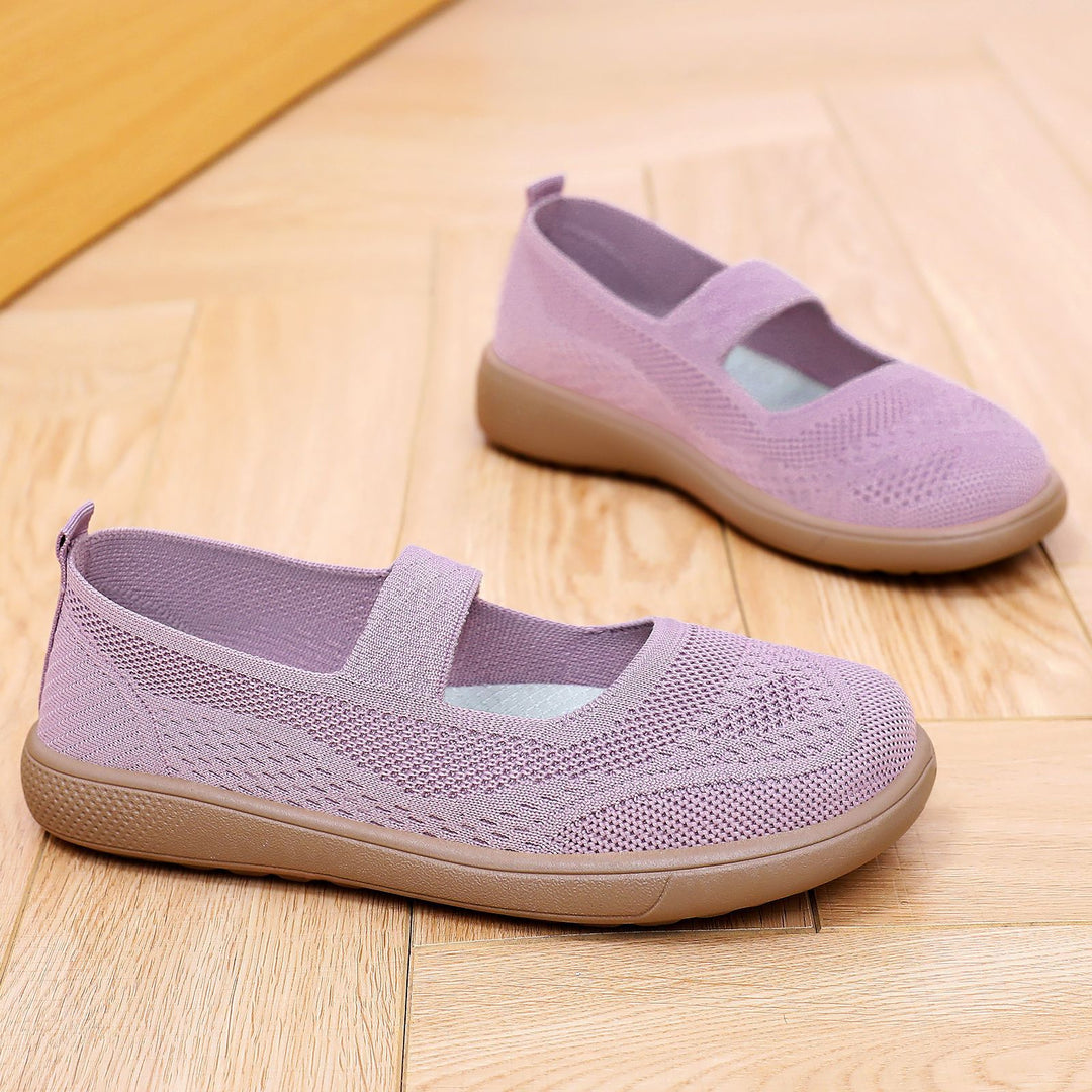 Damen Bequeme und elegante Ballerinas mit elastischem Riemen EB