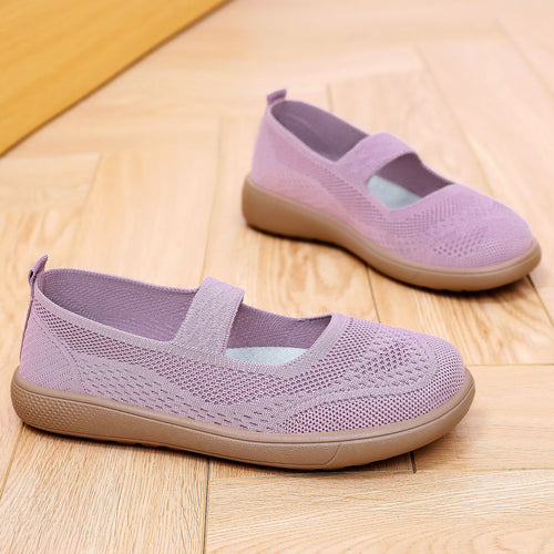 Damen Bequeme und elegante Ballerinas mit elastischem Riemen EB