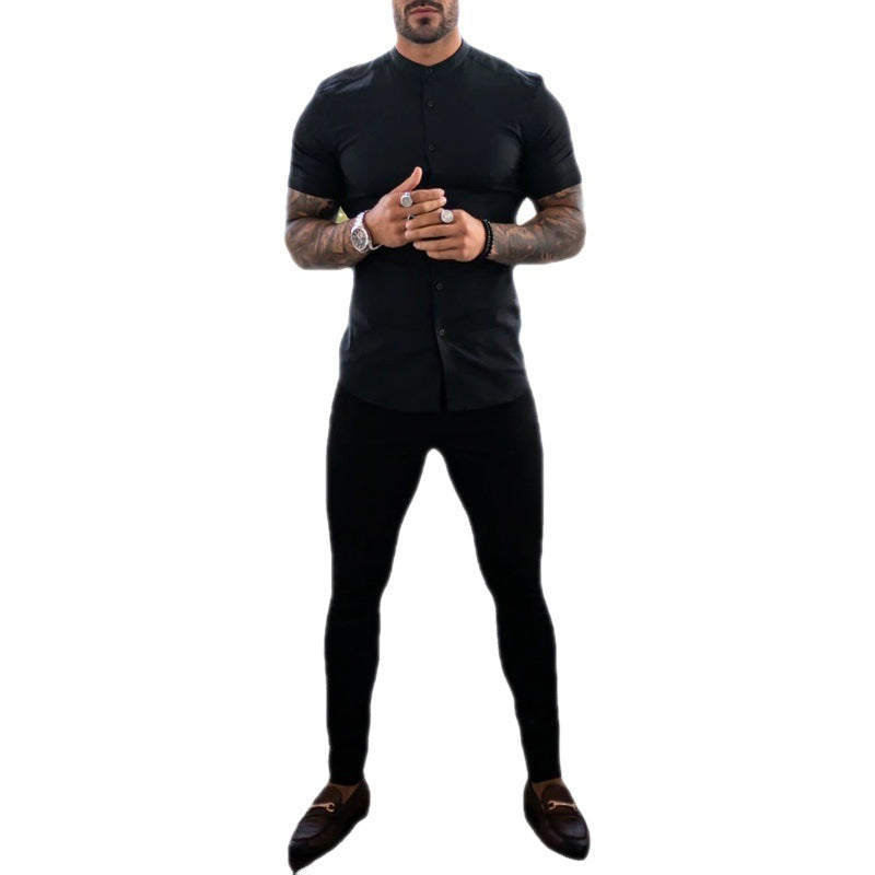 Herren nan Slim-Fit Stretch-Chino mit schmal zulaufendem Bein und dezenten Eingrifftaschen EB