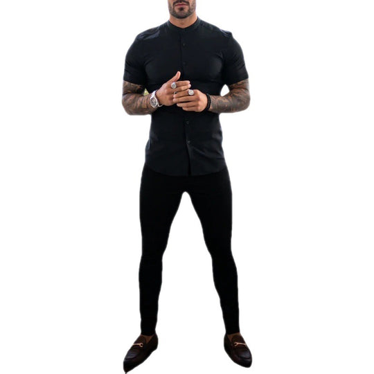 Herren nan Slim-Fit Stretch-Chino mit schmal zulaufendem Bein und dezenten Eingrifftaschen EB