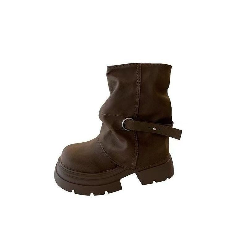 Damen Winterstiefel mit modischem Design und robuster Sohle EB