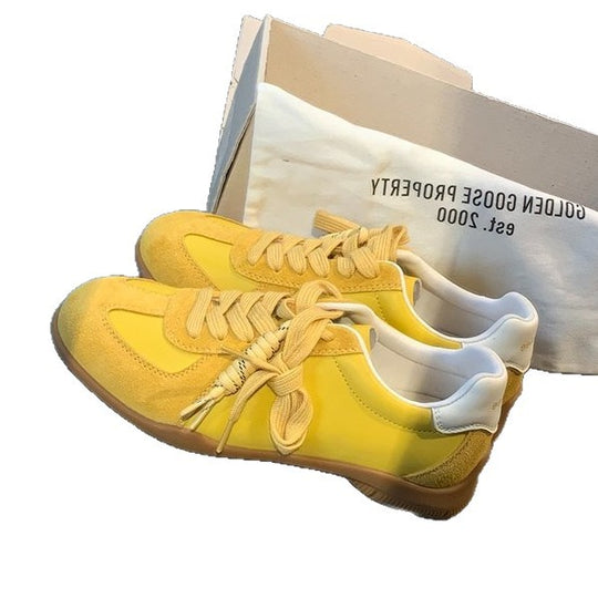 Damen modische Sneaker mit retro-inspiriertem Design und robustem Sohlenprofil EB
