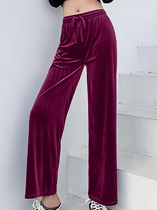 Damen Freizeit-Hosen mit elastischem Bund und weitem Schnitt EB