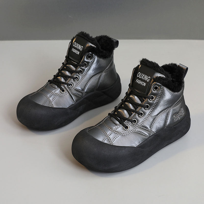 Damen warme Winterschuhe mit kuscheligem Innenfutter und rutschfester Sohle EB