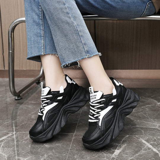 Damen Sportliche Chunky Sneakers mit atmungsaktivem Obermaterial und dämpfendem Sohlenprofil EB