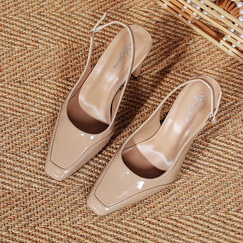 Damen Slingback-Pumps mit elegantem Rechteckabsatz EB