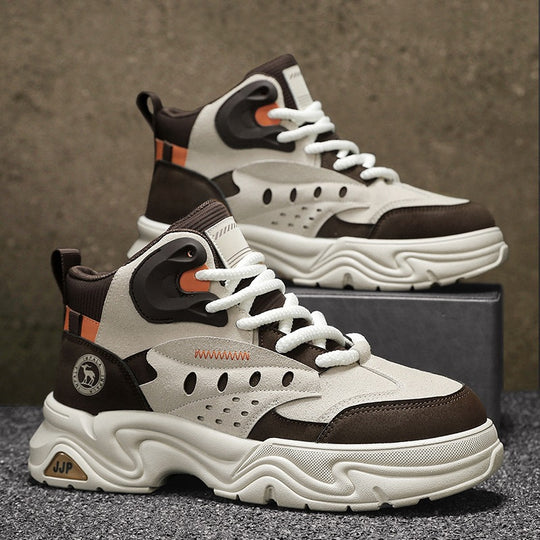 Damen Modische High-Top Sneakers mit stabiler Sohle und dämpfendem Innenmaterial EB