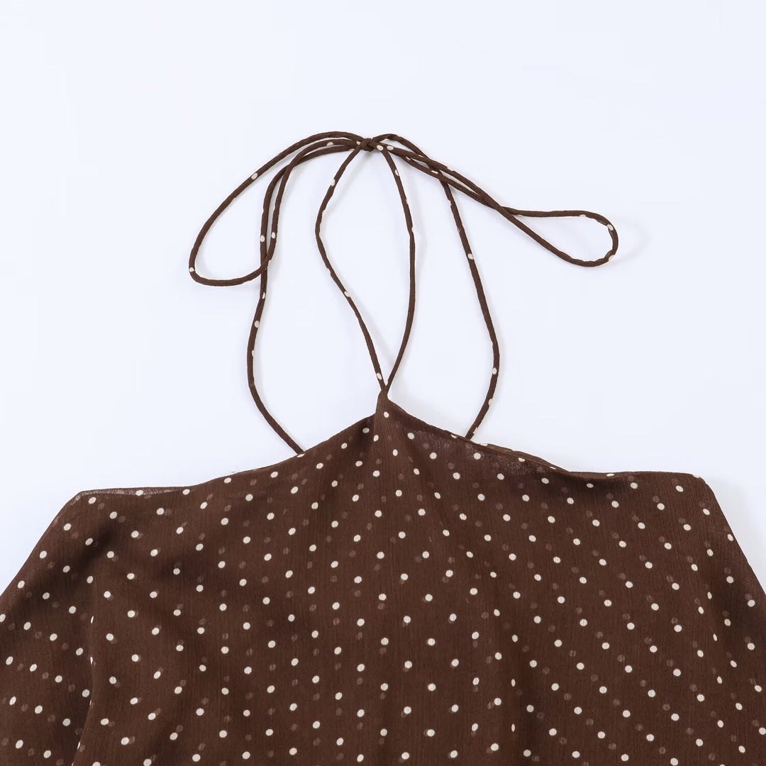 Damen Sommerkleid mit voluminösen Rüschendetails und tiefem V-Ausschnitt EB