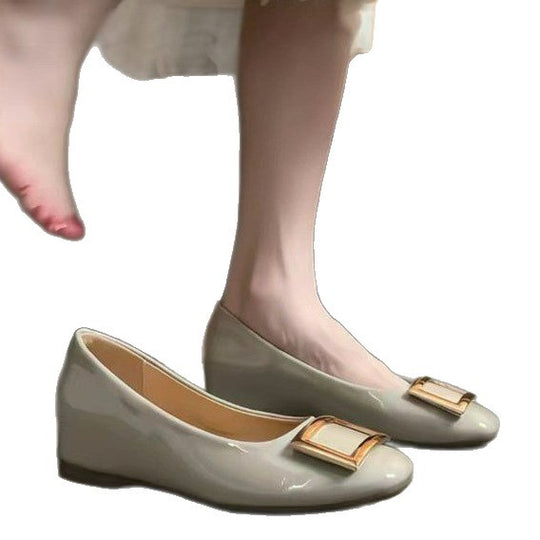 Damen Ballerinas mit modischer Schnallenverzierung und komfortablem Fußbett EB