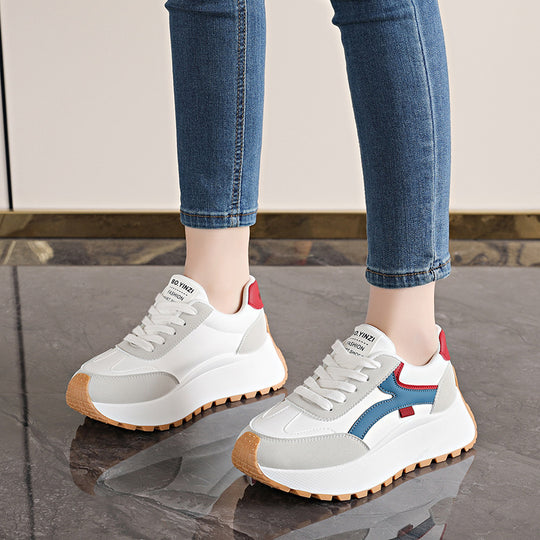 Damen Sportliche Chunky Sneaker mit dämpfender Laufsohle und modischem Design EB