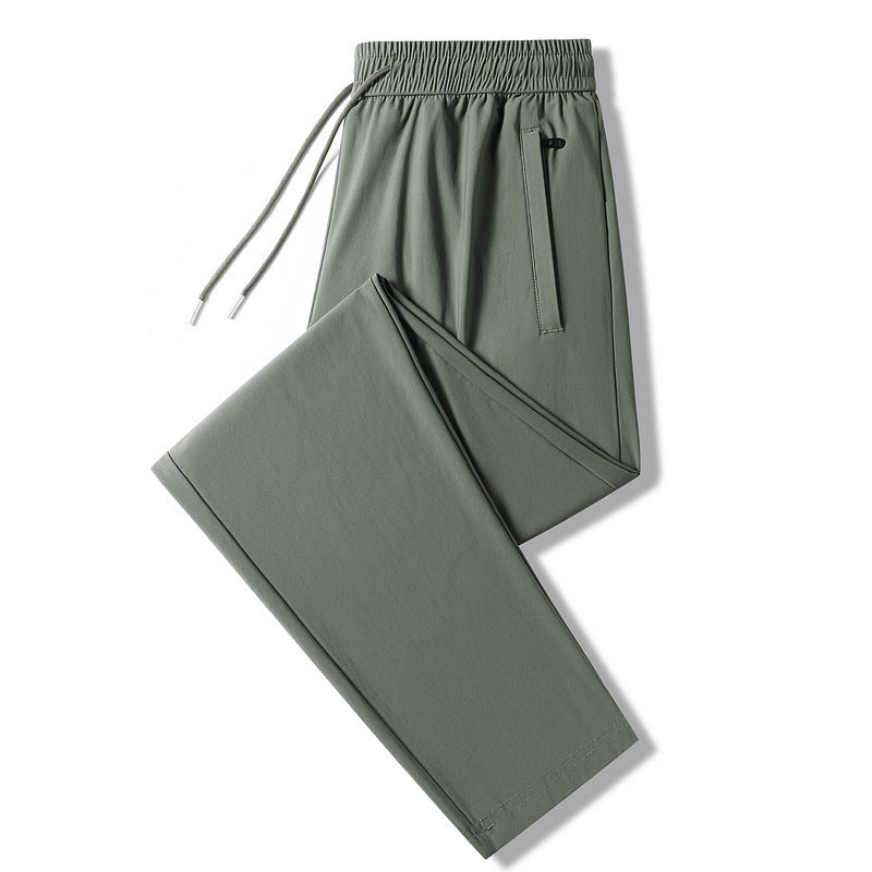 Herren nan leichte Stretchfreizeit Hose mit elastischem Bund und Reißverschlusstaschen EB