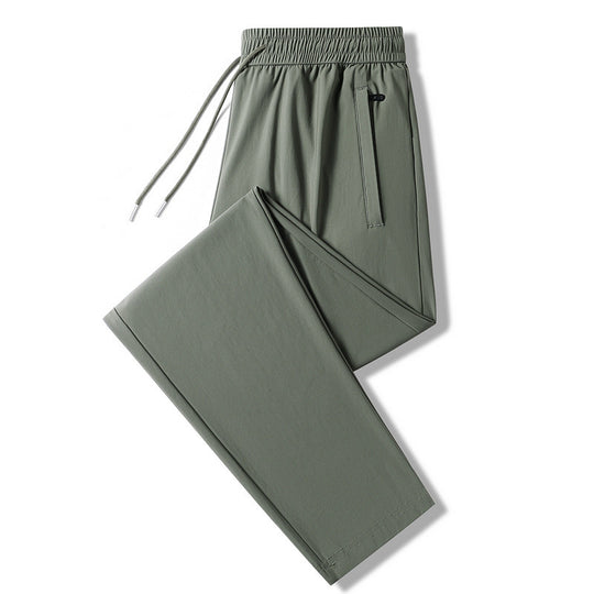 Herren nan leichte Stretchfreizeit Hose mit elastischem Bund und Reißverschlusstaschen EB