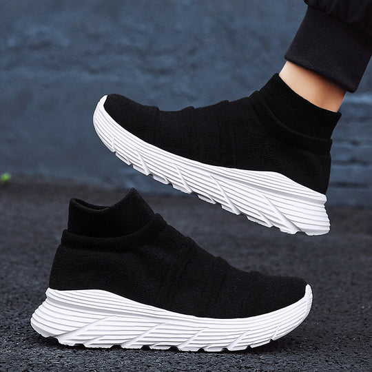 Damen Sportliche High-Top Sneakers mit elastischem Obermaterial EB