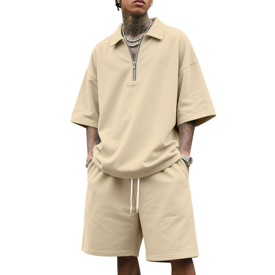 Herren lässiges Sport-Set mit kurzem Oberteil und praktischen Shorts EB