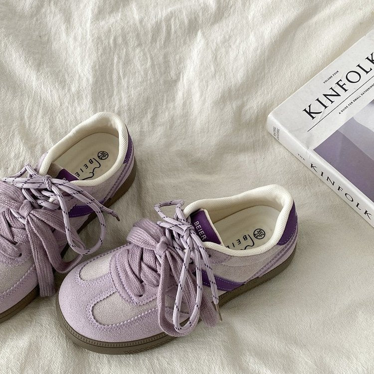Damen Sneakers mit atmungsaktivem Obermaterial und modischem Schnürdesign EB