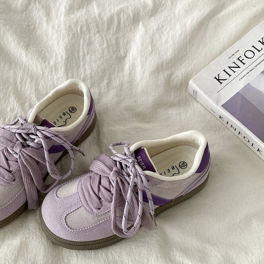 Damen Sneakers mit atmungsaktivem Obermaterial und modischem Schnürdesign EB