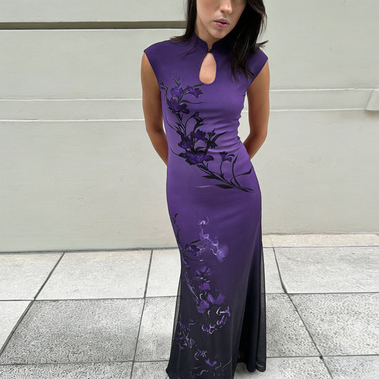 Damen Maxikleid mit elegantem, floralem Design EB
