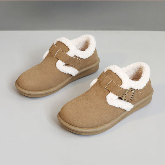 Damen Hausschuhe mit warmem Fleece-Futter und verstellbarem Riemen EB